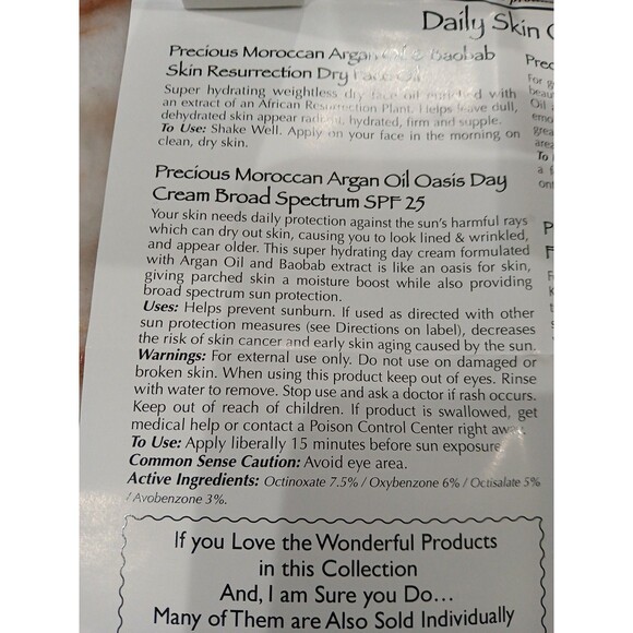 SIGNATURE CLUB A PRECIOUS MOROCCAN ARGAN OIL & BAOBAB SKIN RESURRECTION KIT NEW - Picture 5 of 12